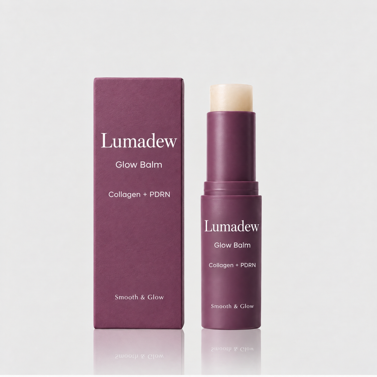 Lumadew Glow Balm stick and box