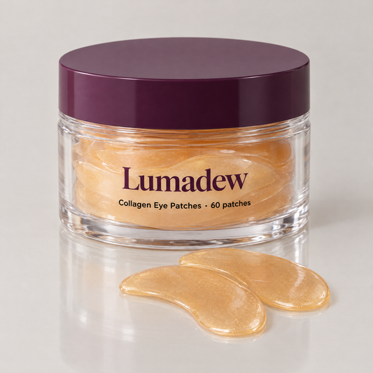 Lumadew Collagen Eye Patches jar, 60 patches
